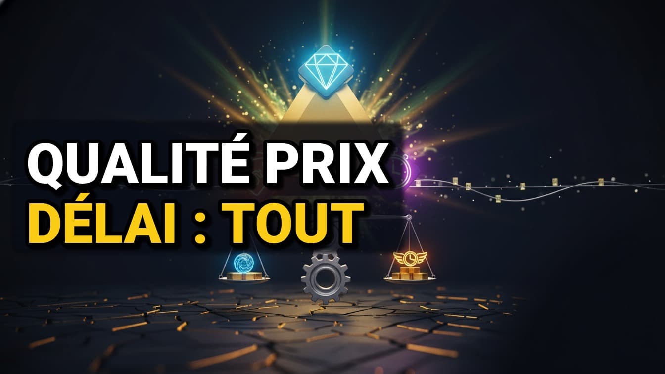 Qualité, prix, délai : j'ai trouvé comment avoir les trois